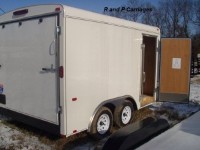 8 x 10 Enclosed Tandem Axle White Round Front
                    Cargo Trailer