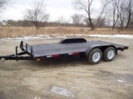 16' Flatbed
                Trailer with Slide Out Ramps