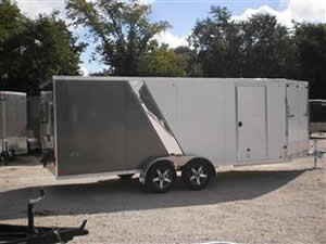 R and R All Aluminum Slasher Elite Snowmobile
                  Trailer White and Charcoal