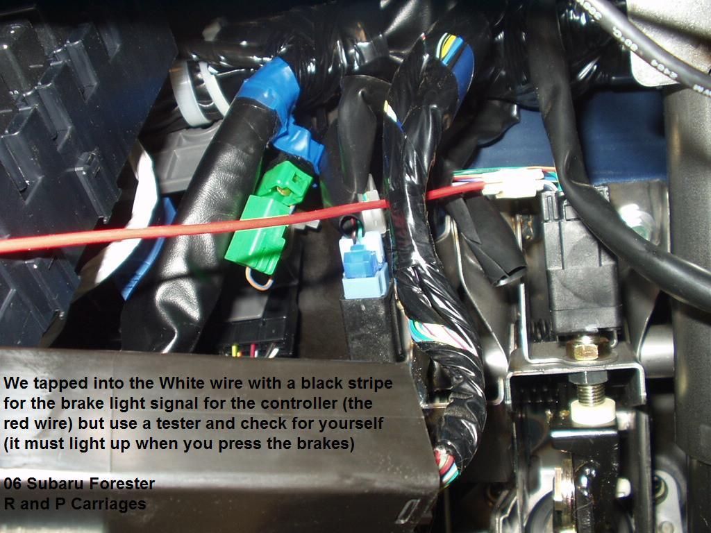 2006 Subaru Forester Brake Controller Installation ... sterling brake light wiring diagram 